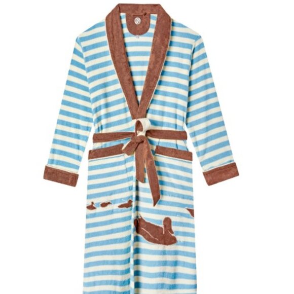 Tombolo Sopranos Striped Blue and Brown Robe - Picture 1 of 6